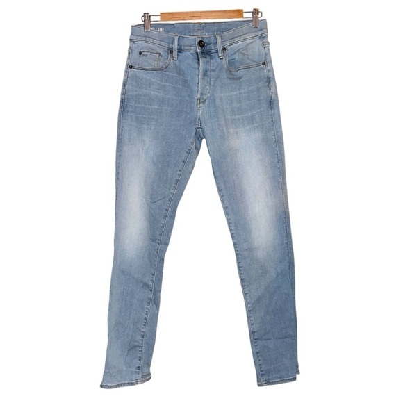 G-Star Other - G STAR Raw 3301 Slim Light Blue Button Fly Jeans Skater Pants Size 29 X 30